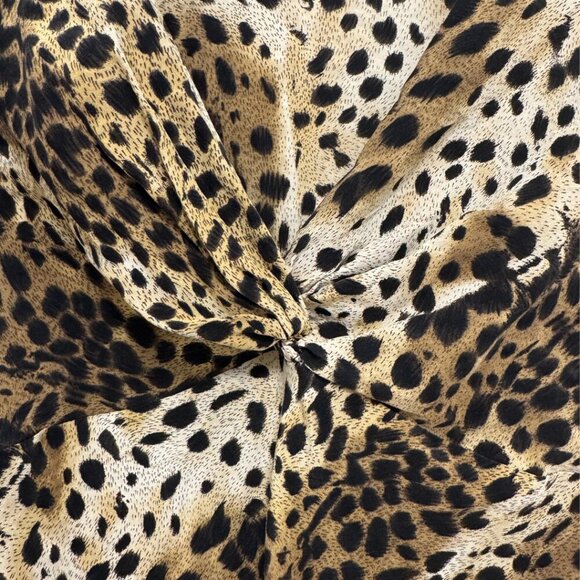 Vintage Allison Taylor 100% Silk Cheetah Blouse - Picture 3 of 4